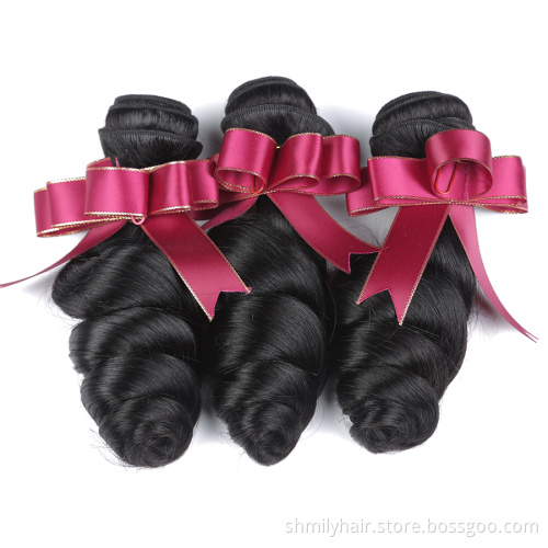 100% Full Cuticle Aligned Mink Brazilian Hair 10A 9A Grade Loose Wave Virgin Remy Human Hair Extensions 100% Human Hair Bundles